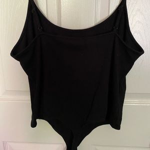 Black Ribbed Body Suit